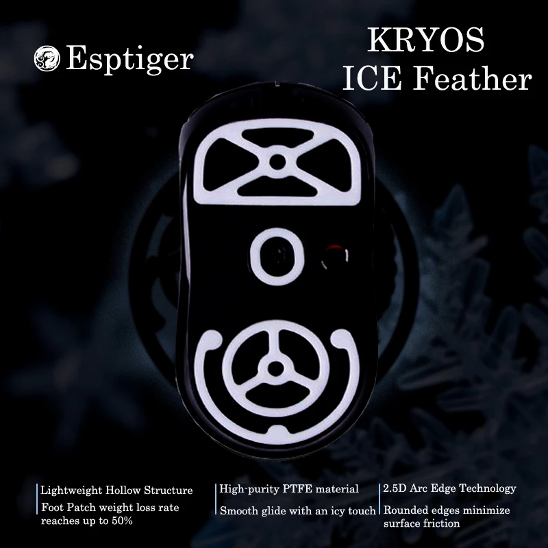 Original Esptiger Kryos Ultraleichte perforierte ICE Arc Mouse Skates Feet Glides für G Pro X Superlight G Pro X2/SE G Pro X 2C