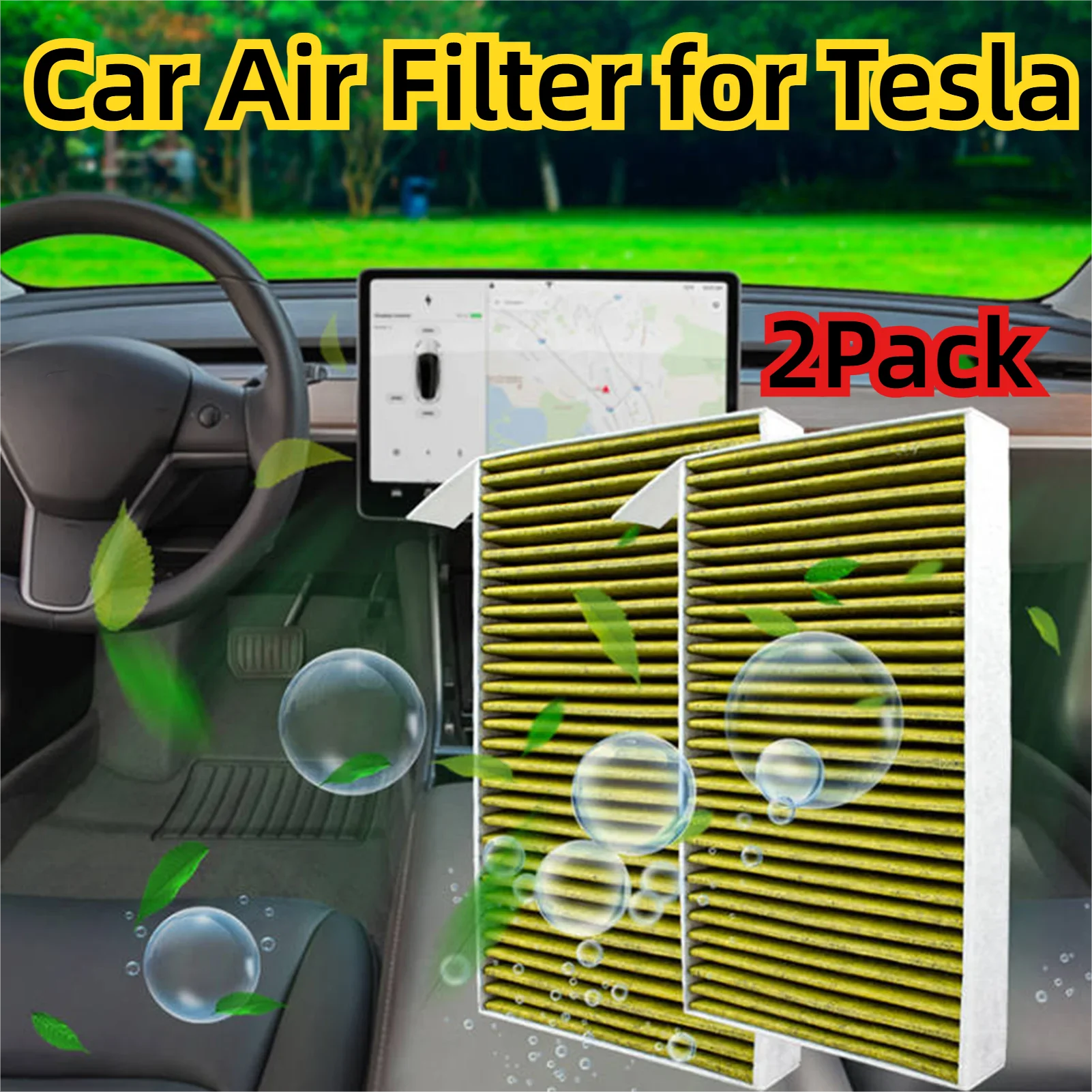 Best Car Air Filter for Tesla Model 3 Y 3rd Air Conditioner Cabin Filter with Activated Carbon Replacement Model3 Accessories