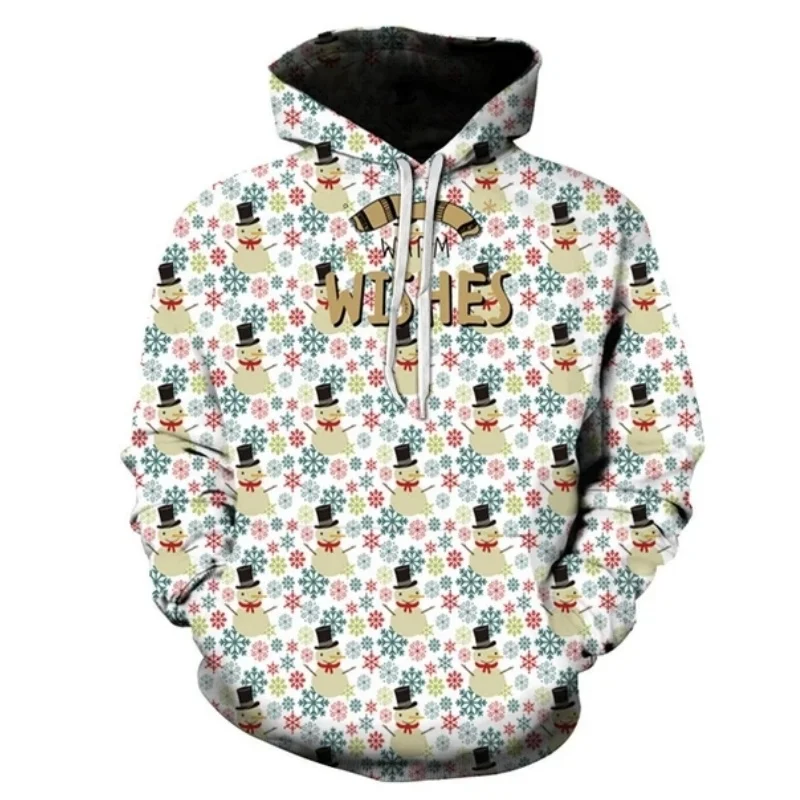 

New Christmas Snowman 3D Printing Pullover Sweatshirt Comfortable Breathable Tops Leisure Fashion Men Clothing Easy Matching ﻿