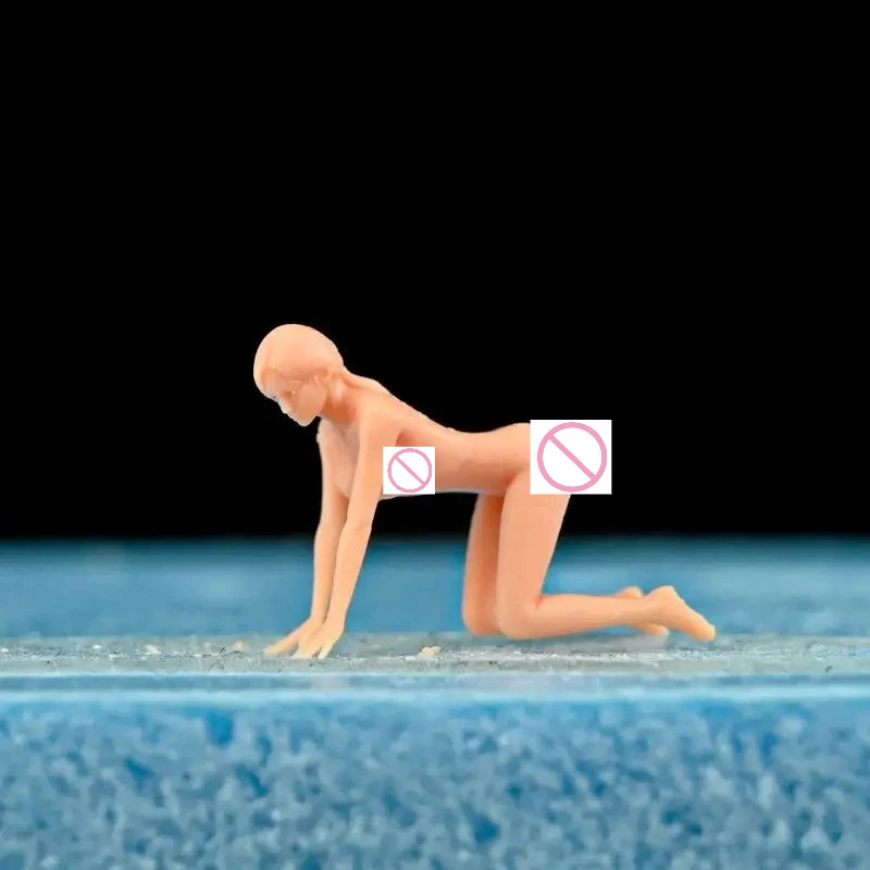 Unpainted Miniature Figure 1:64 1:43 1:35 1:32 1:24Scale Asian Female Swimsuit Girl Model Kit for Pool Beach Diorama SceneLayout