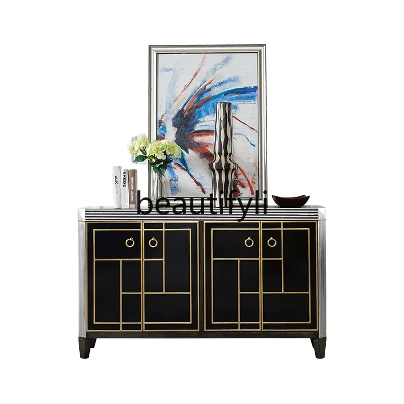 

New Chinese-style entrance cabinet, entrance partition decorative cabinet, simple household dining side cabinet
