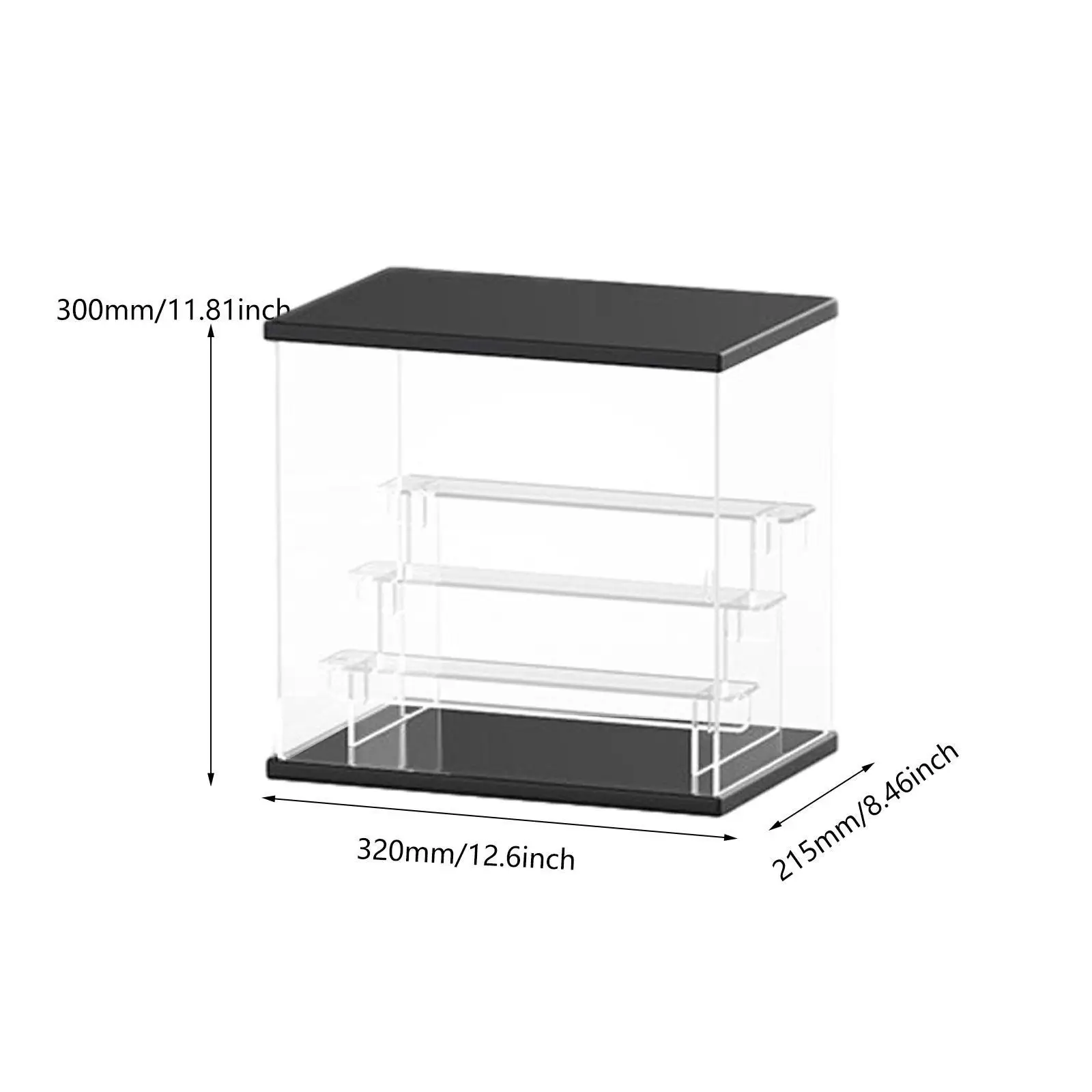 Acryl vitrine Monteer stevige opbergdoos voor miniatuurbeeldjes Actiefiguren Kantoor Collectibles Aanrecht