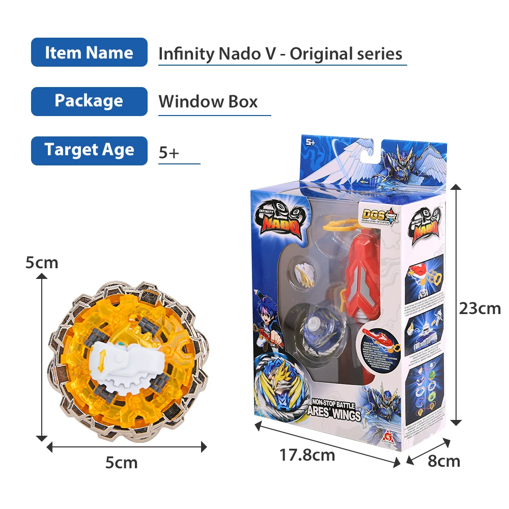 Infinity Nado 5 Original Series Non-Stop Battle Spinning Top Gyro Magnetic Launcher БейБлэйд Anime Kids Toys  Gift