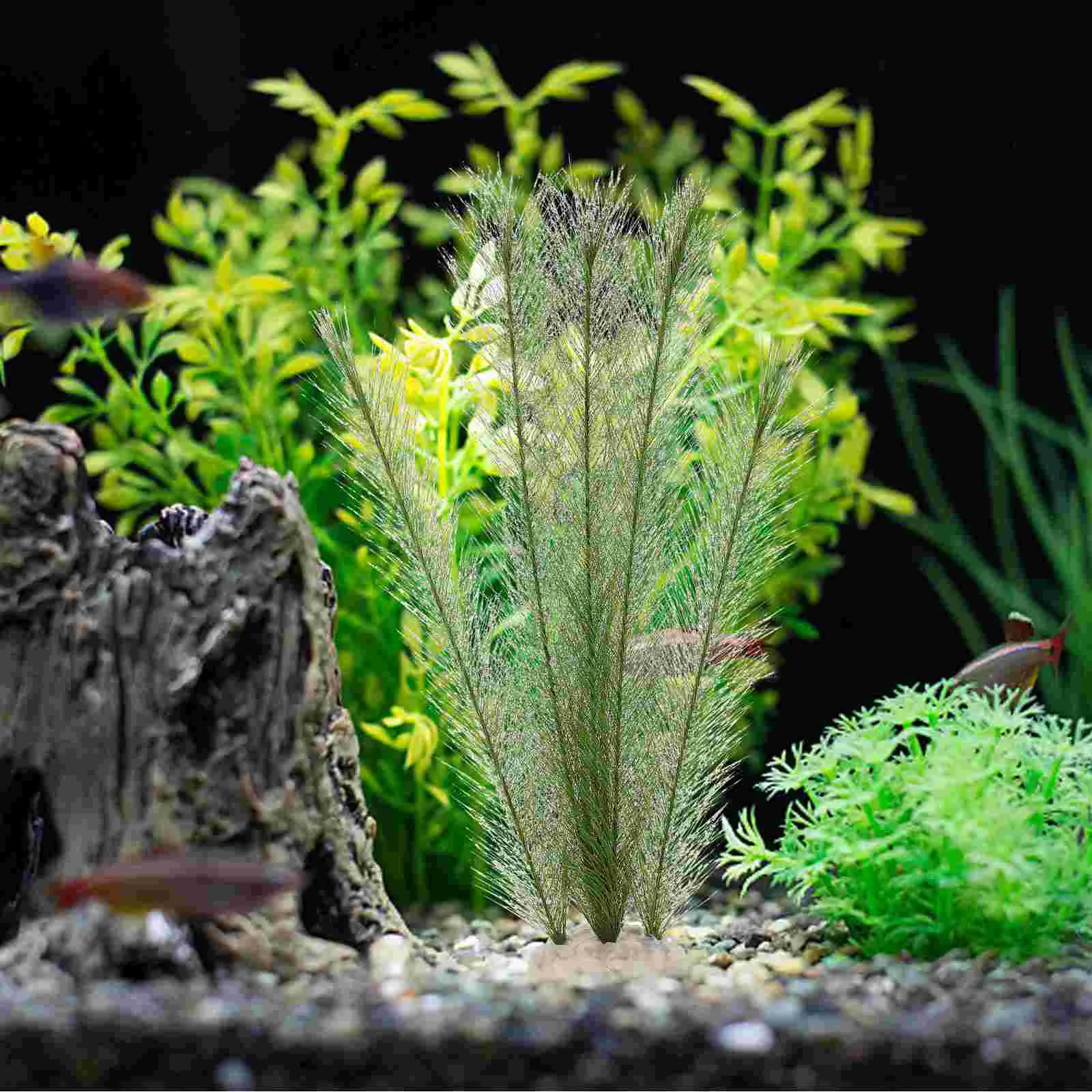 2 pçs tanque de peixes aquário plantas decorativas tanques de plástico artificial falso verde decoração cena escritório