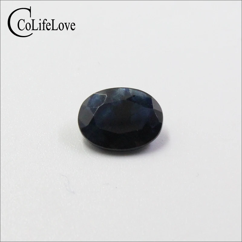 Natural Black Sapphire for Jewelry Shop 7mm*9mm To 10mm*12mm 100% Real Chinese Changle Sapphire Loose Gemstone