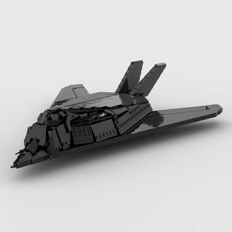 F 117 Modern Military Fighter Jets Model MOC Building Bricks War Equipment Modular Technology Holiday Assemble Children Toy Suit