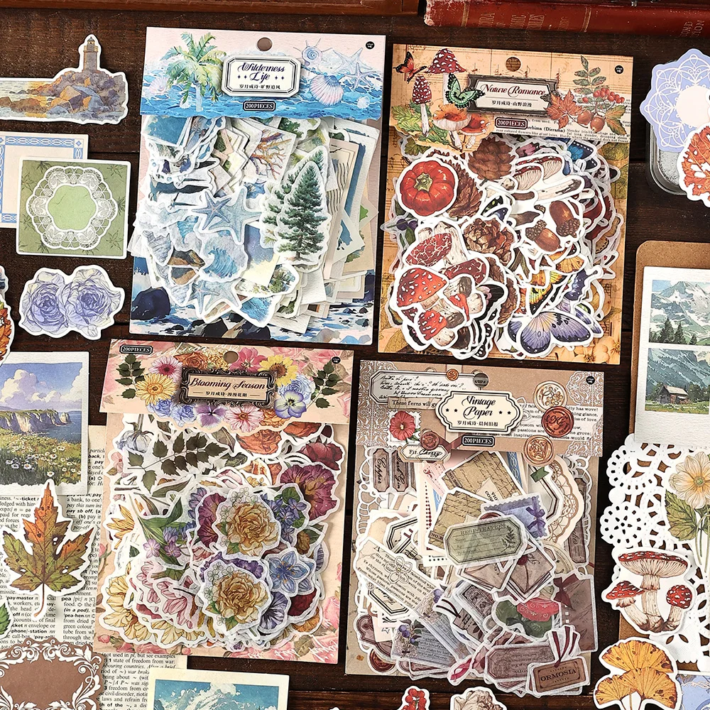 

4packs/LOT Time becomes poetry series cute lovely retro decorative paper memo pad