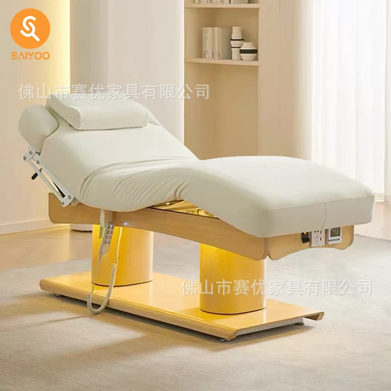 Massage Table & Bed,Skin Care Center , Special Heating SPA Massage Beauty Salon, Adjustable Height Bed With LED Light