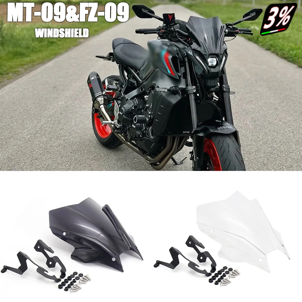 

2021 2022 Windshield Windscreen For YAMAHA MT-09 FZ-09 SP MT09 FZ09 MT FZ 09 Motorcycle Accessories Side Wind Screen Deflectors