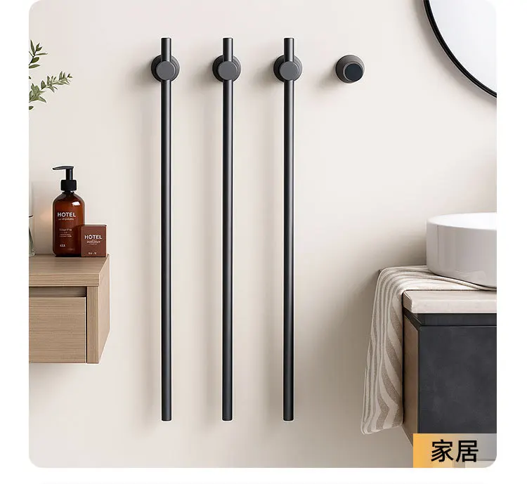 Heated Towel Rack Concealed Smart 93W Swivel Electric Towel Warmer for Bathroom
