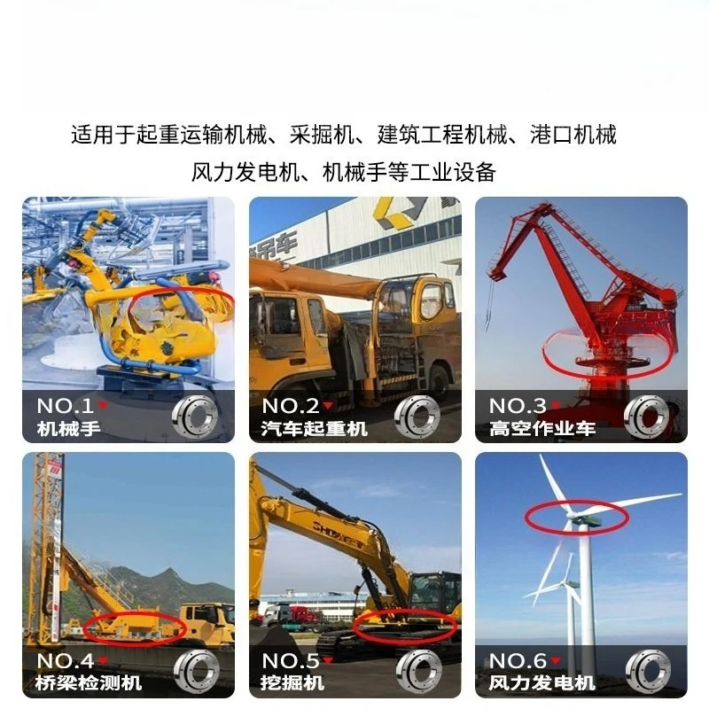 Toothless slewing bearing, robotic arm base turntable bearing, small crane slewing support pinion