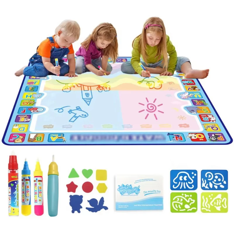 Oversized Magical Water Canvas Montessori Toys Child Paint Writing Drawing Repeated Graffiti Kid Toy Blanket