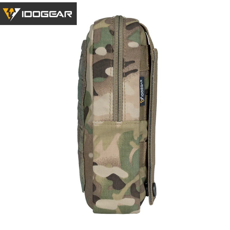 IDOGEAR Tactical Pouch MOLLE Vertical Utility Pouch Laser Cutting Sundry Bag 3578