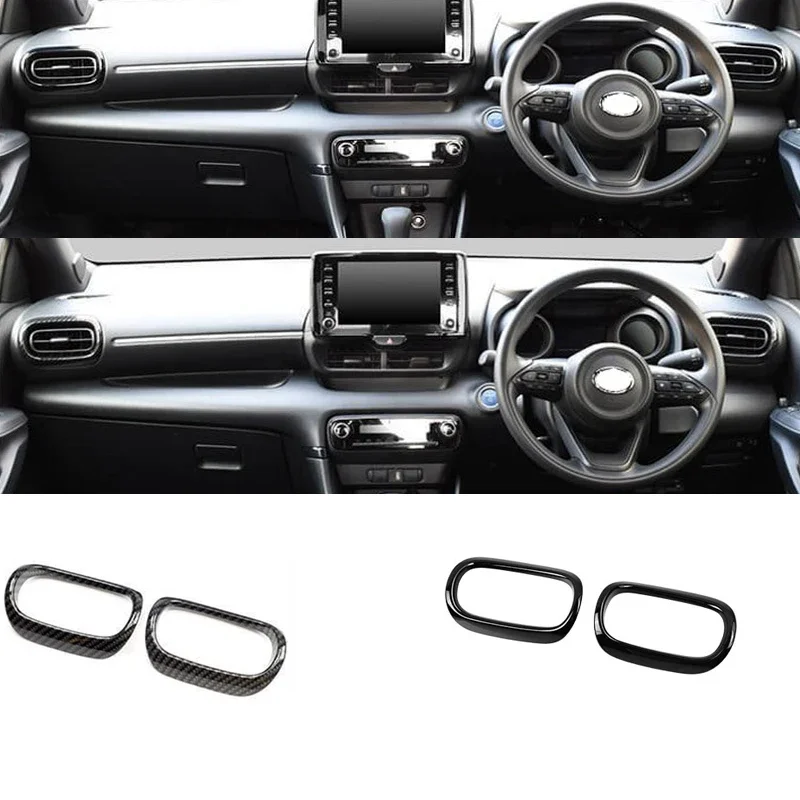 For Toyota Yaris /yaris Cross 2020 2021 2022 2023 Car Dashboard Front Side AC Air Vent Trim Frame ABS Air Condition Outlet Cover