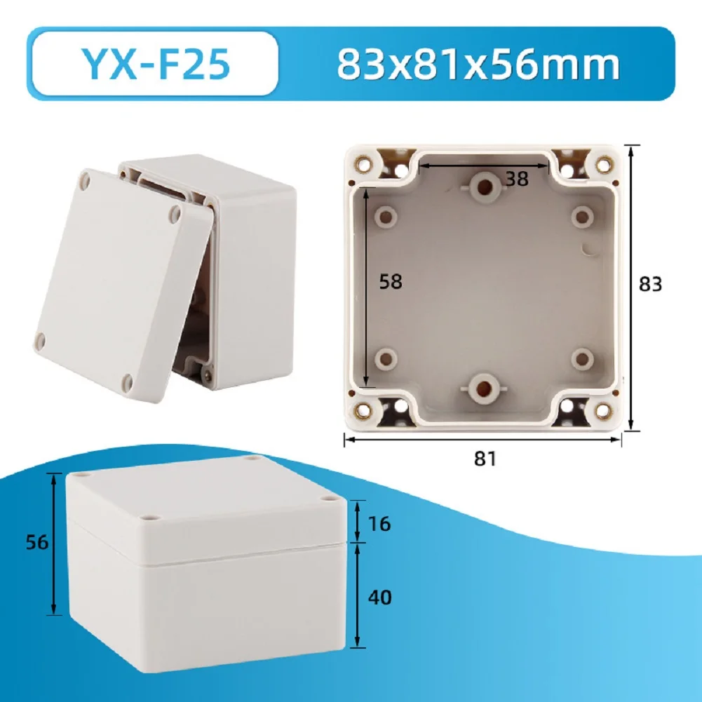Weatherproof Housing Waterproof Electrical Box Temperature Resistant Moisture Internal Space 135x67x40mm