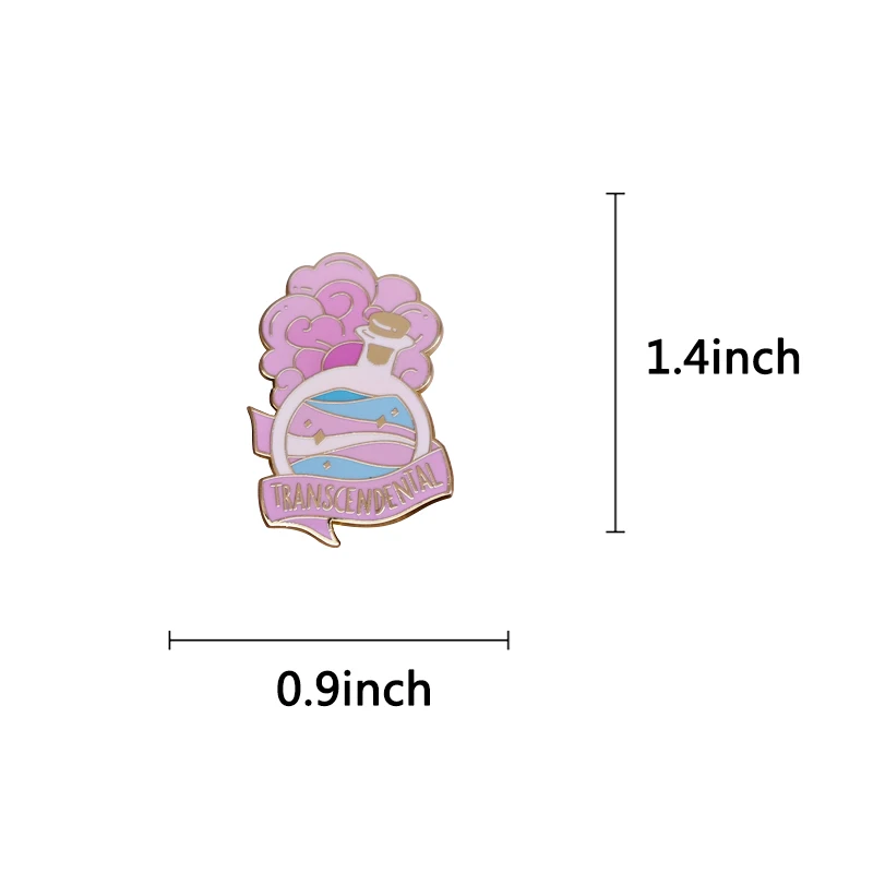 زجاجة شفافة المينا دبوس المتحولين جنسيا العلم شارة LGBTQ فخر الملحقات #4