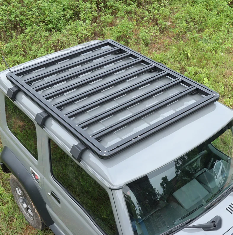 

High Quality Aluminum Alloy Car Roof Rack Flat Roof Travel Frame For Suzuki Jimny JB74 2019 2020 2021 2022