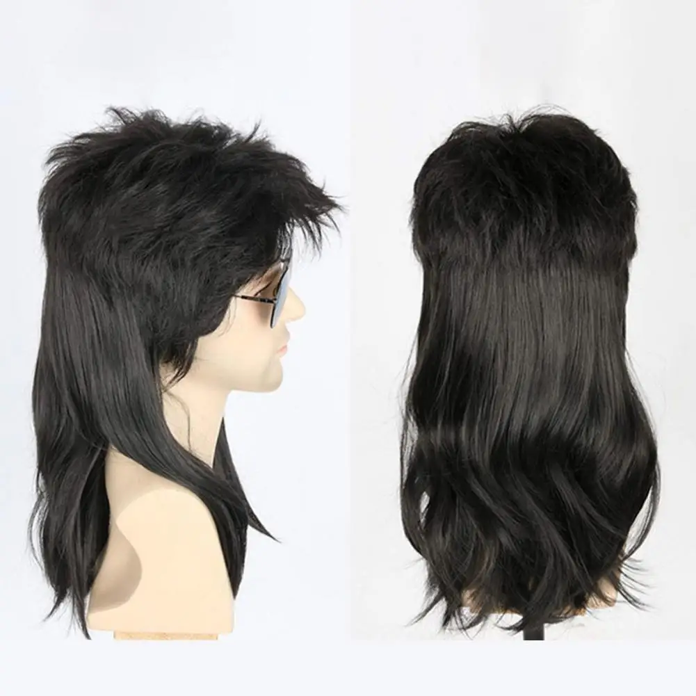 

Американский мужской парик, удобный, легко носить, пушистый, термостойкий, модный, косметический, инструмент, высокотемпературный шелк, мужской короткий стиль в стиле рок