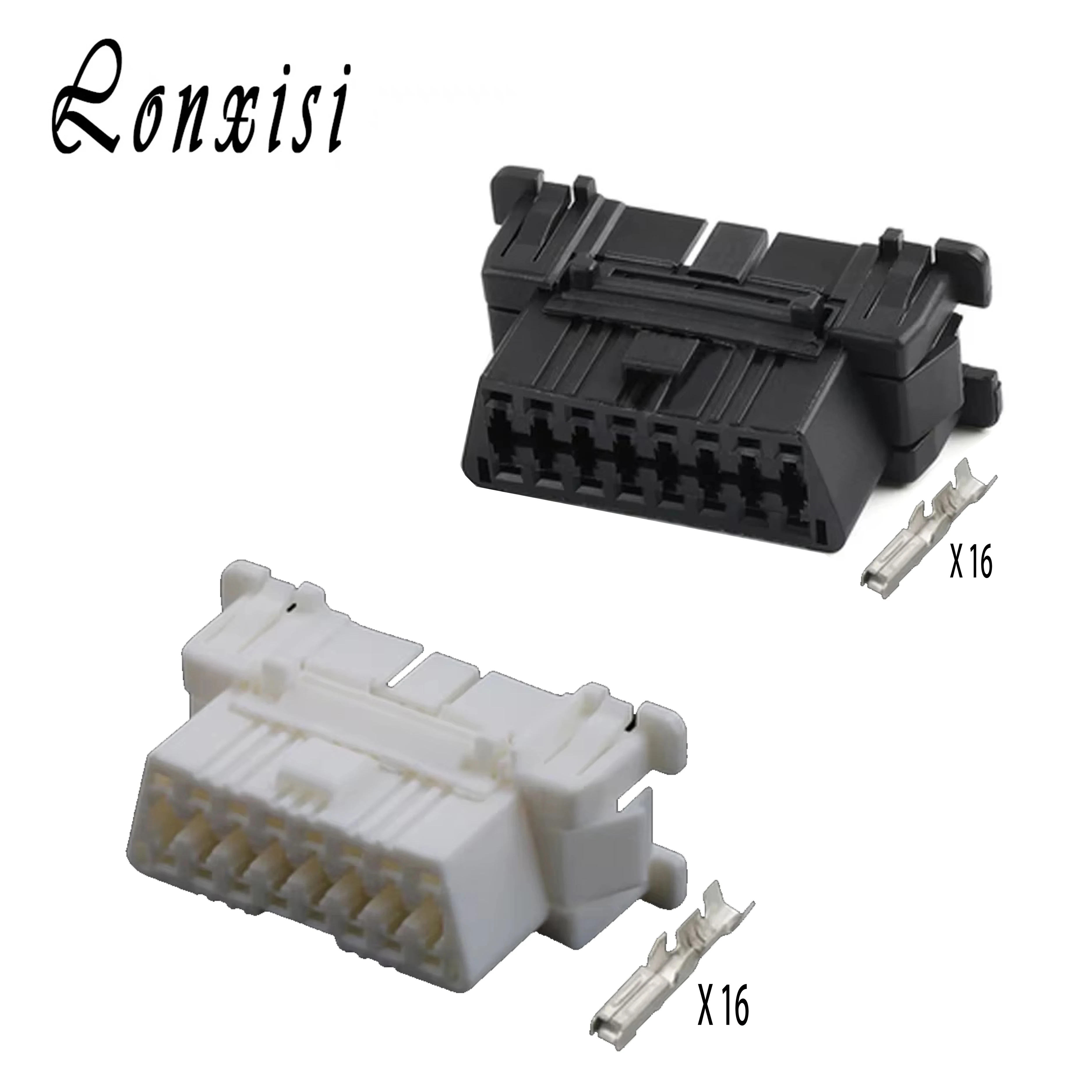 

1/5/10/20 Sets 16 Pin TE Automotive OBD Socket Auto Diagnostic White Plug Harness Connector For VW Audi 179631-1 3A0972695A