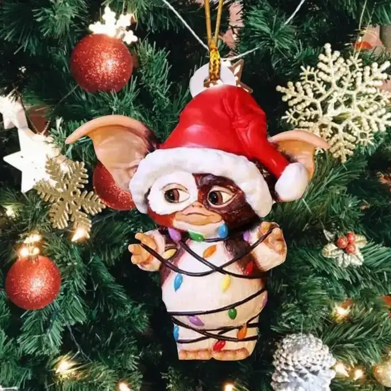 عيد الميلاد Gremlins سانتا قبعة الجوارب الكلب العسل الكرة شجرة عيد الميلاد قلادة حفلة عيد الميلاد زينة الأطفال هدية الكريسماس