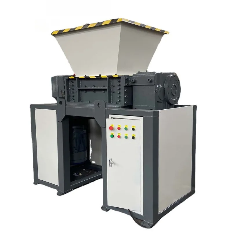 산업용 기계 헤드 소재 이중 샤프트 대형 목재 이동식 더블 롤러 크러셔 화학용 스테인리스 스틸 슈레더