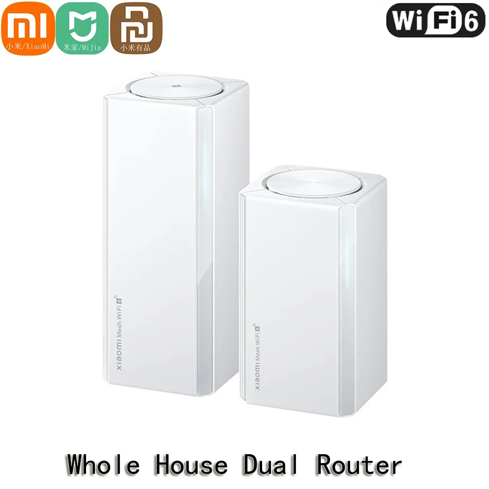 Xiaomi Redmi Whole House Dual WIFI6 Qualcomm CPU Bluetooth MESH 160MHZ NFC WPA3 Vpn Use Mesh Repeater External Signal Mi Router