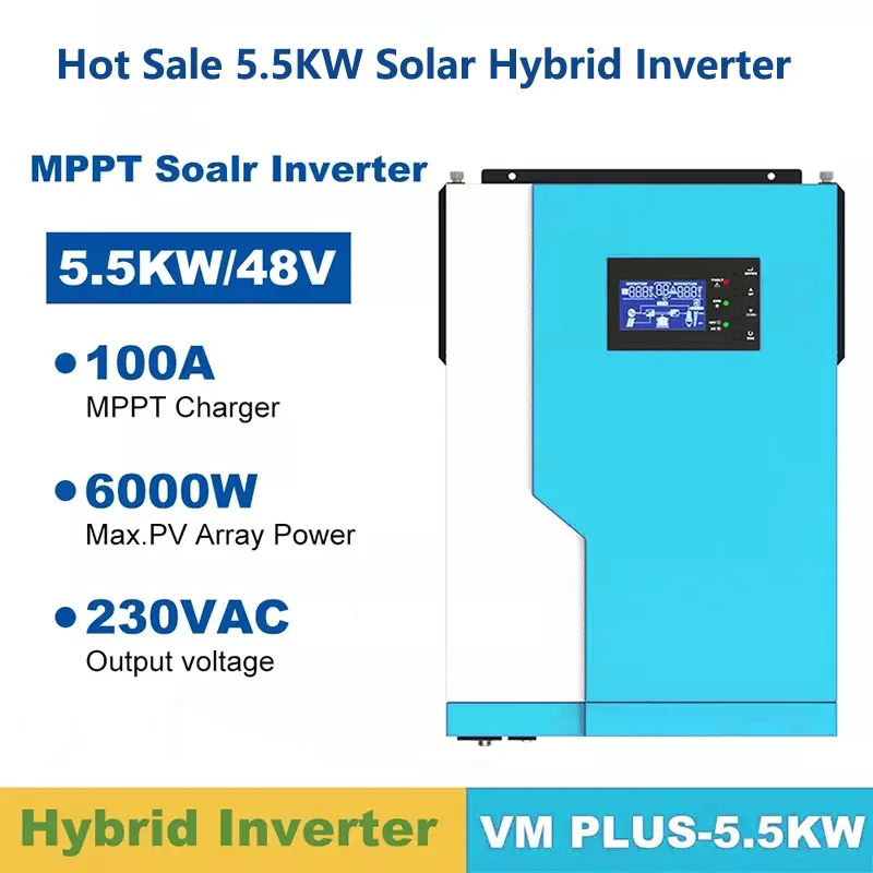 5.5kw Hybrid Solar Inverter With Mppt Charge Controller 100a
