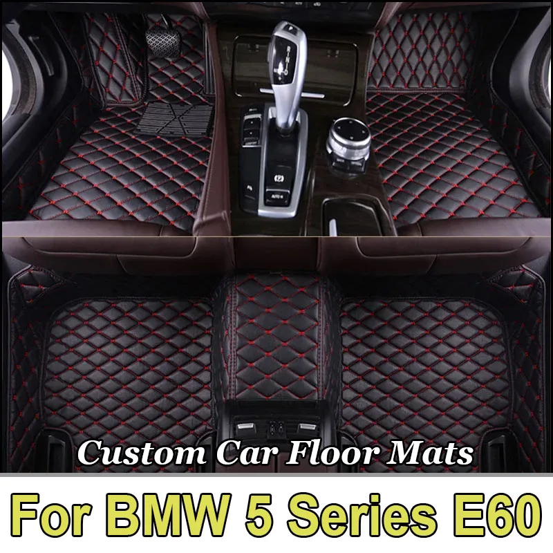 Car Floor Mats For BMW 5 Series E60 2004 2005 2006 Custom Auto Foot Pads Automobile Carpet Cover Interior Accessories