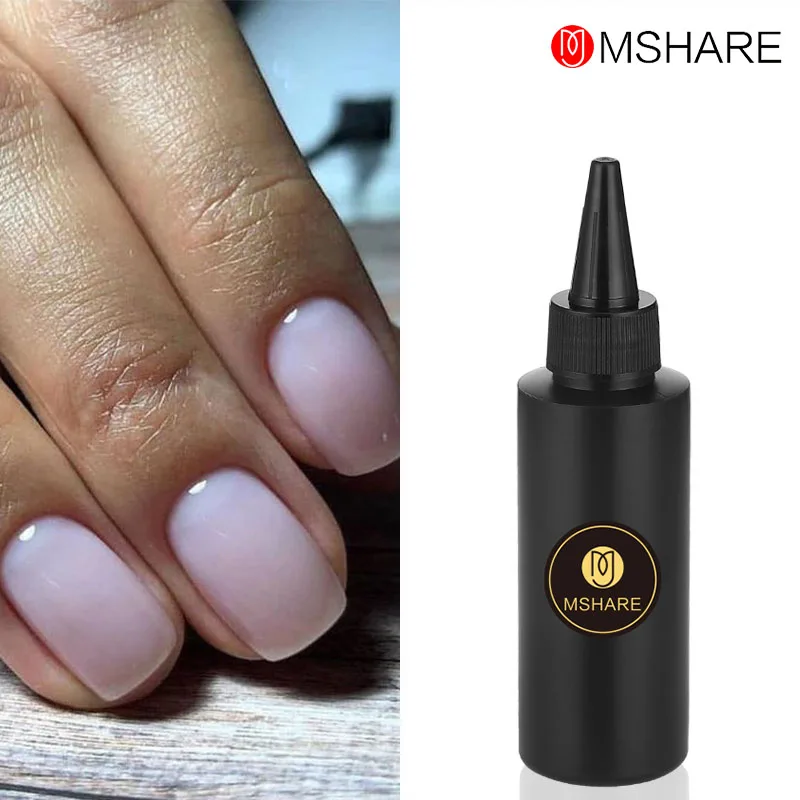 MSHARE 100ML Milky Pink Nail Gel Polish Soak Off Gel Semi-permanent UV Nails White Rose Color Gel Varnish Nail Art