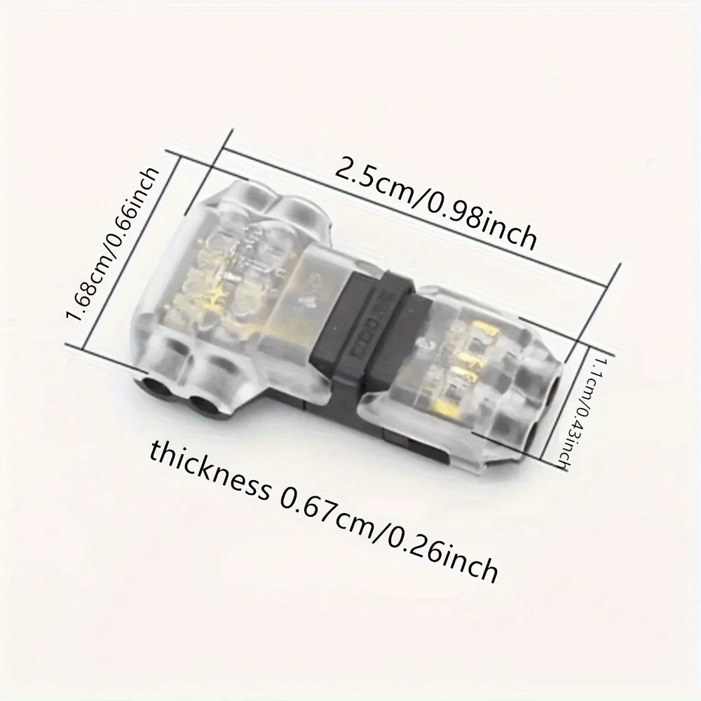 Bornes enfichables à connexion rapide pour câbles T2 - Jonctions à fiche automatique sans soudure/pelage, accessoires électriques professionnels Connecteurs enfichables pour câbles Accessoires de câblage électrique Bor