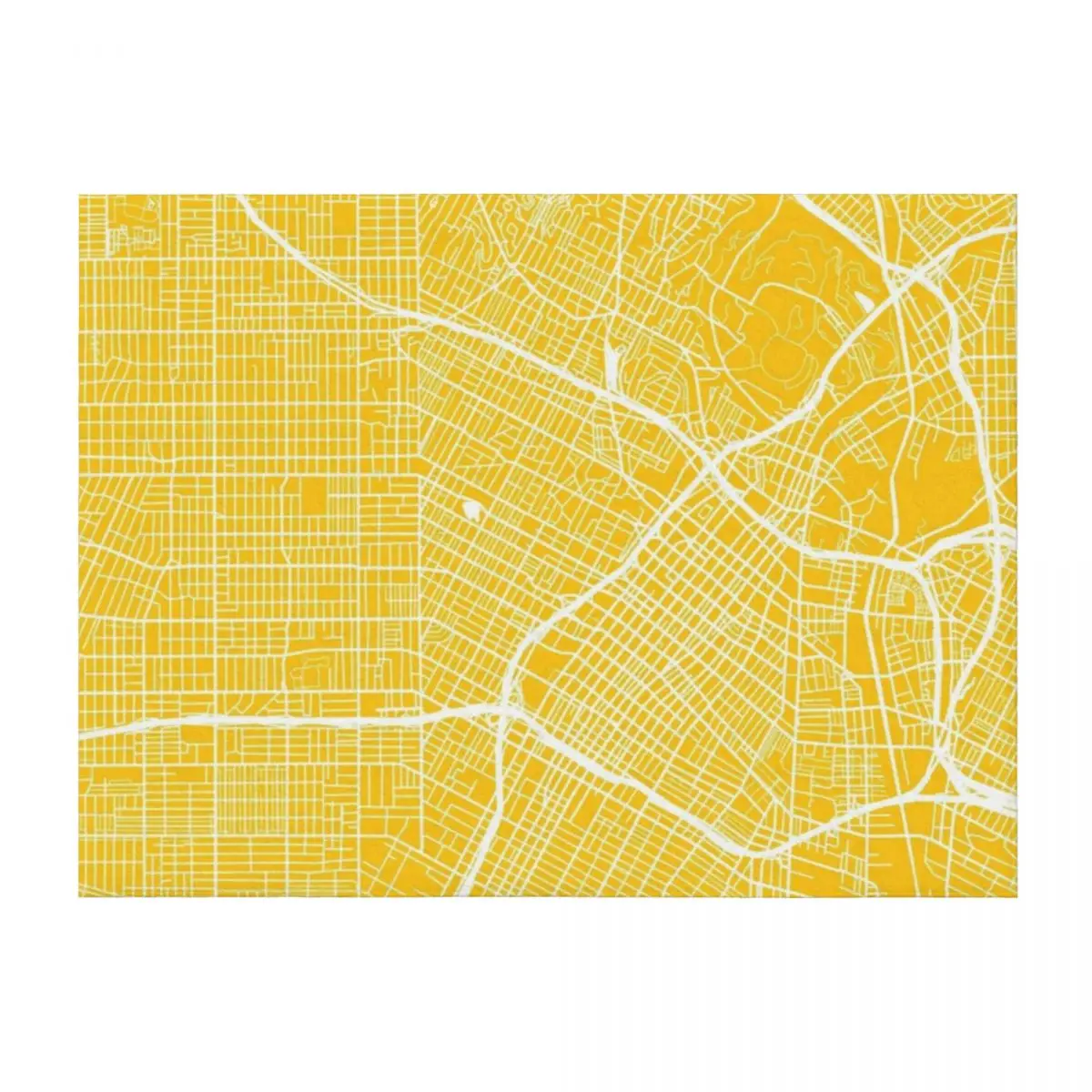 

Los Angeles Map - Yellow Throw Blanket Furrys Nap funny gift for sofa Blankets
