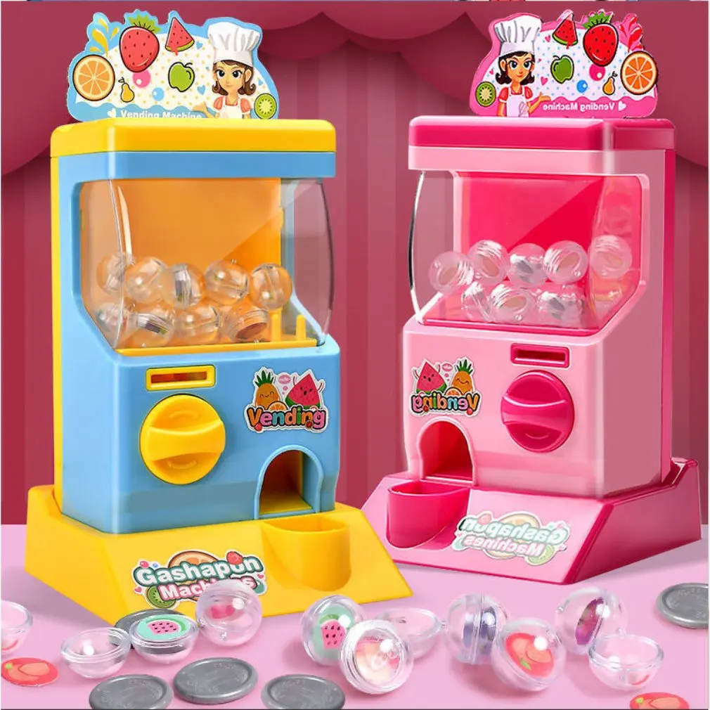 Cute Gashapon Machine Kid Candy Ball Game Machine Party Toy Blind Box Shaking Game Machine Children\'s Educational Toy Kids Gifts