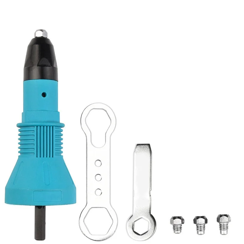 Electric Rivet Gun 2.4mm-4.8mm Rivet Nut Gun Drill Adapter Cordless Riveting Tool Insert Nut Pull Rivet Tool