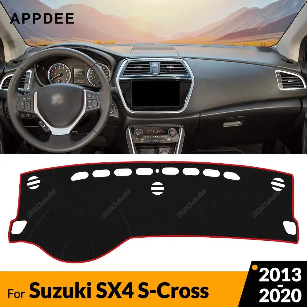 APPDEE For Suzuki SX4 S-Cross 2013-2020 Car Dashboard Cover Dash Mat Anti-UV Sunshade Non-Slip Carpet Interior Accessories