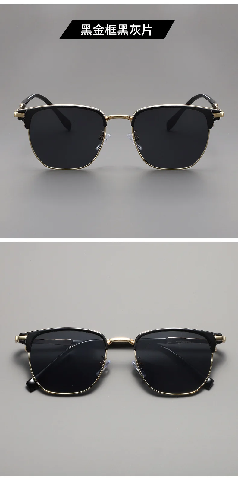 Neue Vintage Quadratische Sonnenbrille für Damen und Herren Marken-Metallrahmen Sonnenbrillen Weibliche Brillen Sonnenbrillen für Männer und Frauen – Detail 8