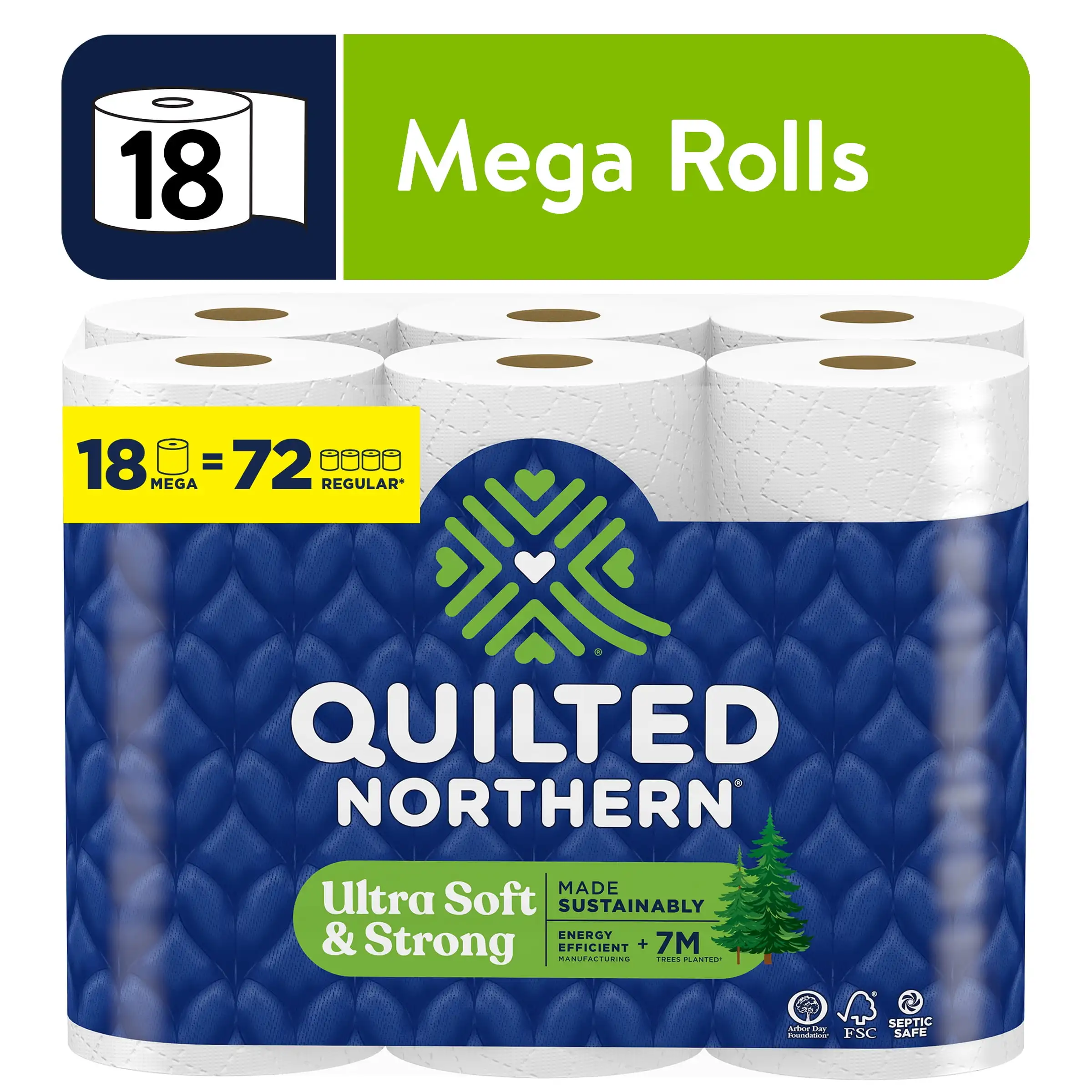 

Ultra Soft & Strong 2-Ply Toilet Paper, 18 Mega Rolls