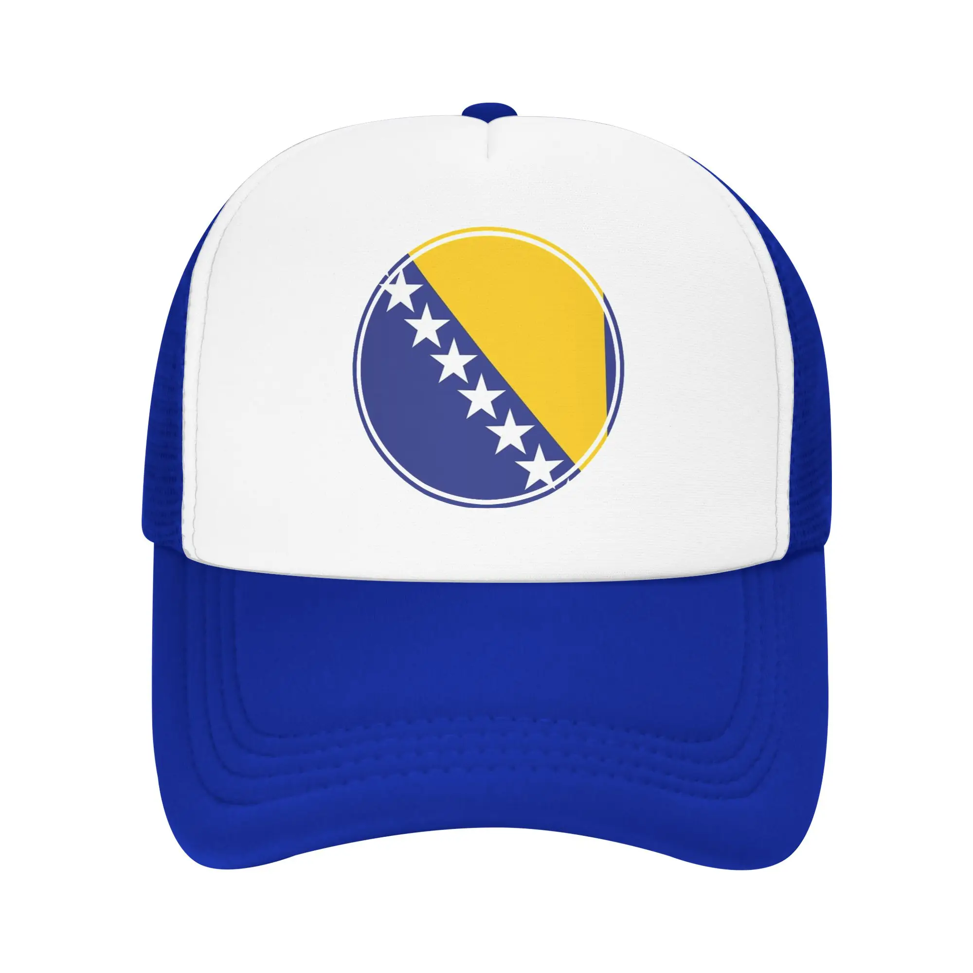 Bosnia and Herzegovina Flag Mesh Baseball Cap Men Women Hip-Hop Trucker Worker Cap  Hat Adjustable Summer Trucker Caps