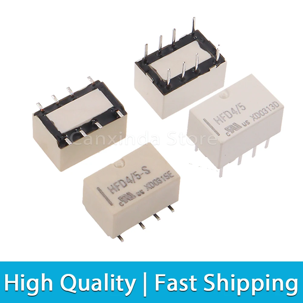 2PCS HFD4-3 HFD4-5 HFD4-12 HFD4-24 3V 5V 12V 24V 8Pin DIP Relay HFD4-3-S HFD4-5-S HFD4-12-S HFD4-24-S SMD 2A HFD4 Relay