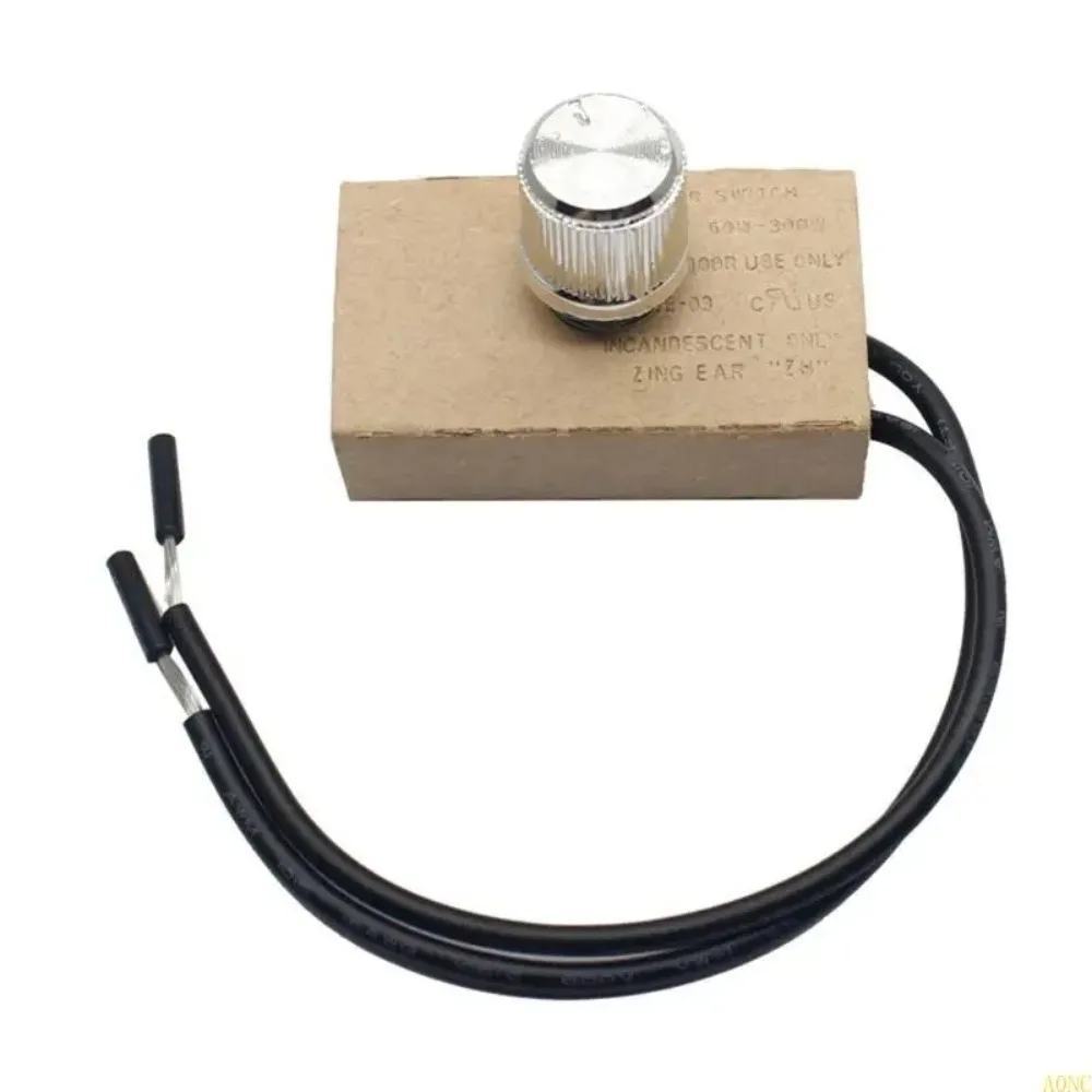 Professional 120V/240V 300W LED Dimmer Dimmable Universal Dimmer Knob Controller 360°Rotary Dimmer Switch Lighting Control