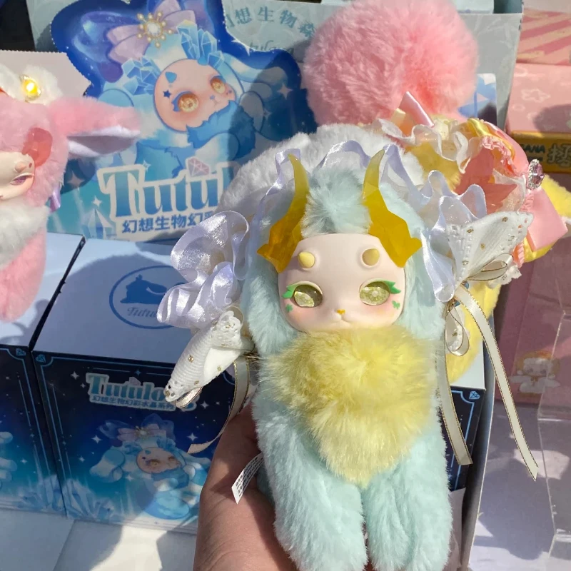 Rabbit Rabbit Dragon 3rd Generation 3 Bullet Colorful Crystal Series Plush Surprise Blind Box Trendy Play Cat Ornament Cute Gift