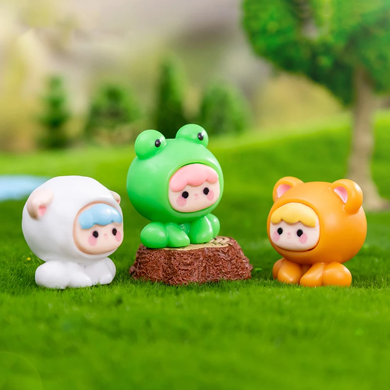 

Mini Cute Animals Figurine Animal Model Moss Micro Landscape Home Decor Miniature Fairy Garden Decoration AccessoriesMini Cute A