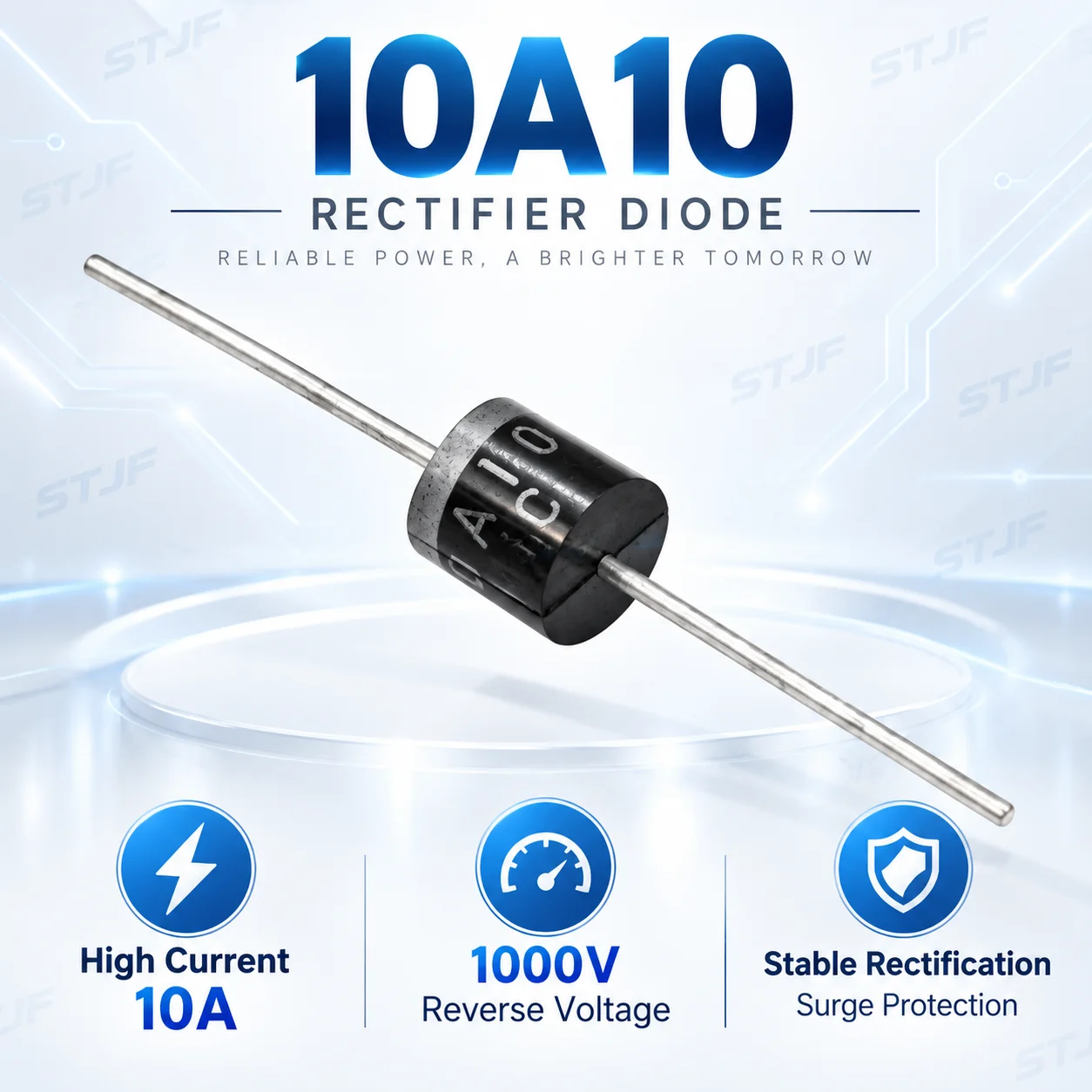 10/20pcs 10A10 Diodes 10A 1000V DO-27 Electrical Axial Rectifier Diodes Kit   10A10 Diodes 10A 1000V