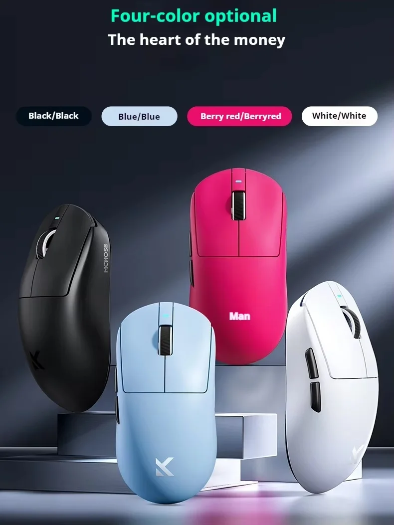 

MCHOSE A7 Сверхлегкая беспроводная Bluetooth-мышь для игр и офиса 3-режимная профессиональная электронная мышь для ноутбука Paw3395