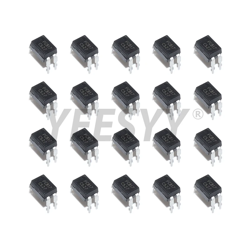 50PCS PC817 PC817C Optocoupler FL817C PS817C DIP4 DIP Opto Coupler New and Original Optical Isolation IC Chip 817C EL817 5v