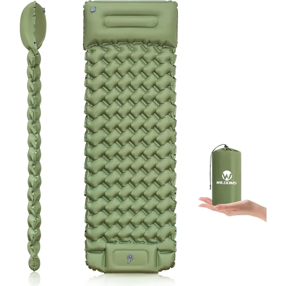 

Надувной кемпинговый коврик Sleng Pad или Camping - толщиной 4 дюйма, со встроенным насосом и подушкой, сверхлегкий, для походов и кемпинга