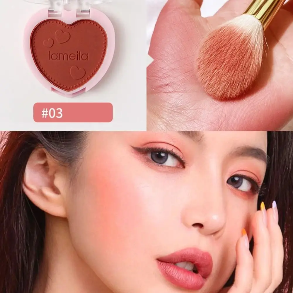 Moist Rose Cheek Tint Matte Heart-shaped Face Blusher Cosmetics Waterproof Soft Texture petalo Blush Palette Face Makeup