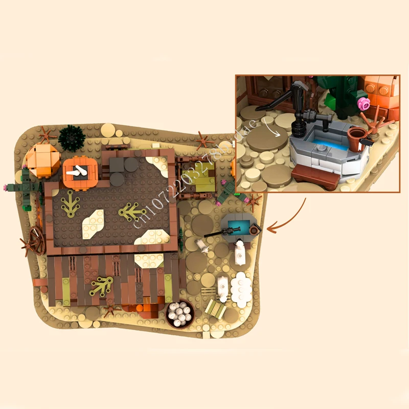 1604 pièces Red Rock Ranch MOC créatif vue sur la rue modèle blocs de construction Architecture bricolage éducation assemblage modèle jouets enfants âges