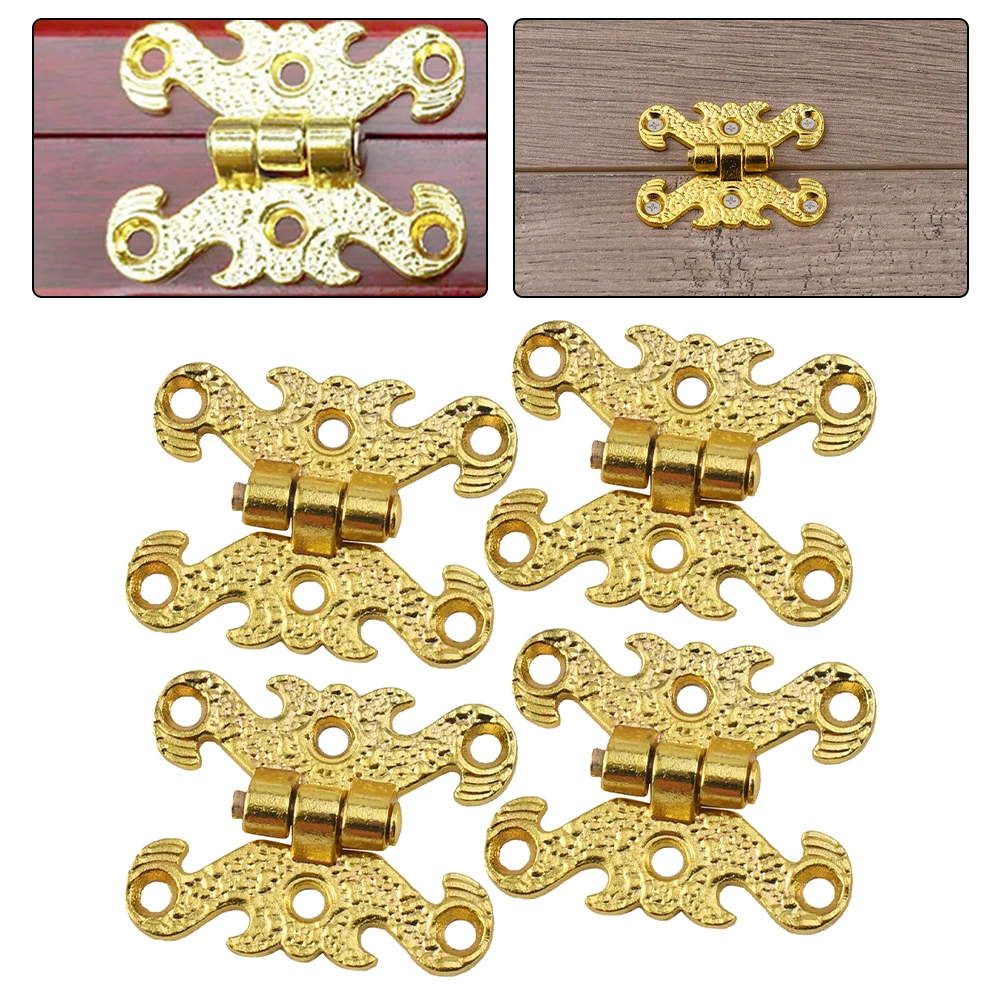 For Jewelry Boxes Craft Box Hinges Wooden Box Hinges Home Decoration Gold Easy Install Furniture Hinges Closure