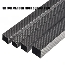 1 Piece Of 3K Full Carbon Fiber Square Tube High Strength Length 500mm OD 8 10 12 15 18 20 22 24 25 26 28mm Twill Matte