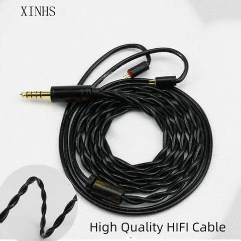 Cabo de Liga de Cinco Elementos XINHS K08 com 2 Fios de Ouro, Prata e Paládio Grafeno